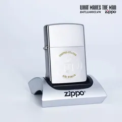 Bật Lửa Zippo 49147 U.S. Air Force™ Satin Chrome - Quà Tặng Độc Đáo Cho Người Yêu Thích Quân Đội Mỹ