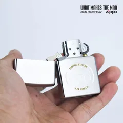 Bật Lửa Zippo 49147 U.S. Air Force™ Satin Chrome - Quà Tặng Độc Đáo Cho Người Yêu Thích Quân Đội Mỹ