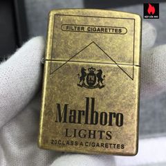 Zippo Đồng Vàng Giả Cổ 201FB Khắc Light 5 Mặt - Bật Lửa Zippo Sang Trọng, Quà Tặng Lý Tưởng Cho Người Yêu Thích Sưu Tập