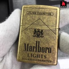 Zippo Đồng Vàng Giả Cổ 201FB Khắc Light 5 Mặt - Bật Lửa Zippo Sang Trọng, Quà Tặng Lý Tưởng Cho Người Yêu Thích Sưu Tập