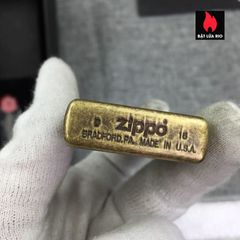 Zippo Đồng Vàng Giả Cổ 201FB Khắc Light 5 Mặt - Bật Lửa Zippo Sang Trọng, Quà Tặng Lý Tưởng Cho Người Yêu Thích Sưu Tập