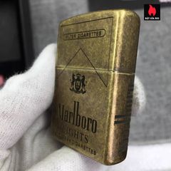 Zippo Đồng Vàng Giả Cổ 201FB Khắc Light 5 Mặt - Bật Lửa Zippo Sang Trọng, Quà Tặng Lý Tưởng Cho Người Yêu Thích Sưu Tập