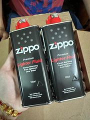 Combo 2 chai xăng Zippo chính hãng 125ml - Phụ kiện chống gió an toàn cho bật lửa Zippo, hàng nhập khẩu từ Mỹ