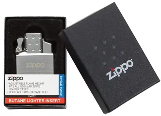 Ruột Bật Lửa Zippo Gas Butane Một Tia Lửa 65826 - Phụ Kiện Thay Thế Cho Bật Lửa Zippo, Độ Bền Cao, Lửa Điều Chỉnh, Hộp Quà Tặng