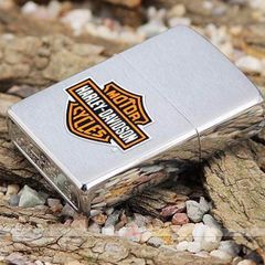 Zippo 200HD.H252 - Bật Lửa Brushed Chrome Có Logo Harley Davidson - Quà Tặng Điểm Nhấn Phong Cách Chất Lừ