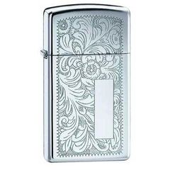 Zippo Slim Venetian Ashtray - High Polish Chrome Lighter - Elegant Gift for Collectors and Smokers