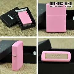 Bật Lửa Zippo 238ZL Màu Hồng Matte - Bật Lửa Cao Cấp Có Logo, Quà Tặng Thời Trang Độc Đáo cho Fan Hâm Mộ