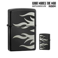 Bật Lửa Zippo 24951 Edged Flames Ebony - Huyền Bí, Chính Hãng Mỹ, Đẹp Sang Trọng, Quà Tặng Độc Đáo