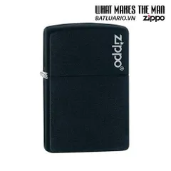 Bật Lửa Zippo 218ZL Đen Mờ - Hộp Quẹt Chính Hãng với Logo Zippo, Thiết Kế Sang Trọng và Bền Bỉ, Quà Tặng Hoàn Hảo