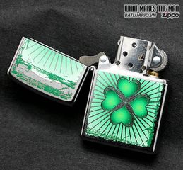 Bật Lửa Zippo 28659 Clover Grunge Chrome - Thiết Kế Sang Trọng, Chính Hãng Mỹ, Biểu Tượng May Mắn Cỏ Bốn Lá