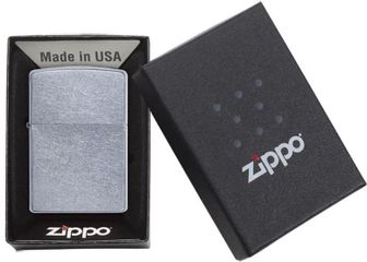 Bật Lửa Zippo Street Chrome Xước Bụi Chính Hãng 207 - Thiết Kế Độc Đáo, Chống Bám Vân Tay, Hàng Nhập Khẩu Mỹ, Quà Tặng Ý Nghĩa