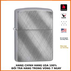 Bật Lửa Zippo 28182 Vân Đan Chéo - Bật Lửa Classic Chất Lượng Cao, Thiết Kế Tinh Tế, Hàng Chính Hãng Mỹ