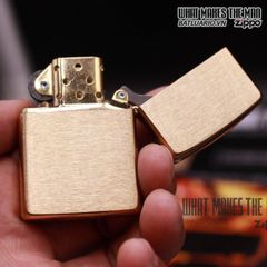 Bật Lửa Zippo Brushed Brass 204B - Thiết Kế Độc Đáo, Chất Liệu Đồng Vàng, Âm Thanh Đặc Trưng, Quà Tặng Sang Trọng