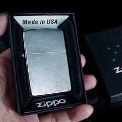 Bật Lửa Zippo 207 Chính Hãng Mỹ - Chrome Nhám Xước Bụi - Quà Tặng Độc Đáo Cho Người Yêu Thích Zippo