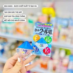 Nước Nhỏ Mắt Rohto Vita 40 Xanh 12ml - Giảm Khô Mắt, Cung Cấp Độ Ẩm và Bảo Vệ Mắt Hiệu Quả, Dành Cho Người Dùng Máy Tính