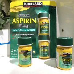 Viên uống Kirkland Low Dose Aspirin 81mg (2×365 viên) - Hỗ trợ sức khỏe tim mạch, giảm nguy cơ đột quỵ, chống viêm hiệu quả