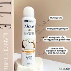 Xịt khử mùi Dove Secrets Dừa 150ml
