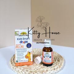 Dung Dịch Uống Vitamin D3 + K2 Nature's Way Kids Smart Drops 11ml - Tăng Cường Sức Khỏe Xương Cho Trẻ Em
