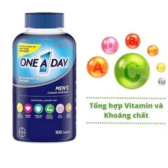Viên uống One A Day Men’s Multivitamin 300 viên - Vitamin tổng hợp hỗ trợ sức khỏe nam giới, tăng cường năng lượng và đề kháng