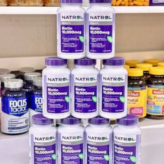 Viên ngậm Natrol Biotin Beauty 10000mcg - Hỗ trợ làm đẹp tóc, da, móng chắc khỏe, sản phẩm chức năng chất lượng từ Mỹ