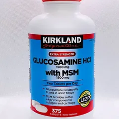 Viên uống bổ khớp Kirkland Signature Glucosamine with MSM 375 viên - Hỗ trợ sức khỏe khớp và linh hoạt cho cơ thể từ Mỹ