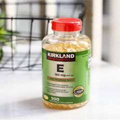 Viên uống Vitamin E thiên nhiên Kirkland Signature 400 IU - 500 viên chống oxy hóa, bảo vệ da và cải thiện sức khỏe tim mạch