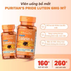 Viên bổ mắt Lutein Puritan’s Pride 6mg 200 viên, hỗ trợ thị lực - USA