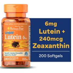 Viên bổ mắt Lutein Puritan’s Pride 6mg 200 viên, hỗ trợ thị lực - USA