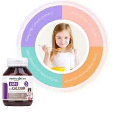 Viên uống canxi cho bé Healthy Care 60 viên - Hỗ trợ phát triển chiều cao và xương chắc khỏe, sản xuất tại Úc