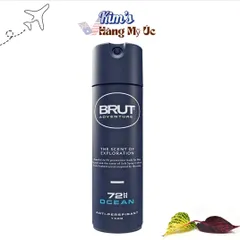 Xịt Khử Mùi Nam Brut The Scent of Exploration 72h - Hương Biển Tươi Mát, Dễ Dàng Sử Dụng, Khử Mùi Hiệu Quả