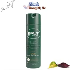 Xịt Khử Mùi Nam Brut Original - Xịt Chống Mồ Hôi 72h Tươi Mát và Nam Tính, 400ml Thể Thao Hàng Ngày