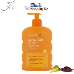 Kem Chống Nắng Woolworths SPF 50+ Lotion 500ml - Khả Năng Chống Nước và Mồ Hôi 4 Giờ, Dưỡng Ẩm và Bảo Vệ Toàn Thân