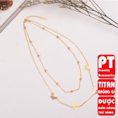 Dây Chuyền Nữ Titan Cao Cấp - Thiết Kế Tinh Tế, Sang Trọng, An Toàn Cho Da, Dành Cho Phái Đẹp - Nhiều Màu Sắc Thịnh Hành