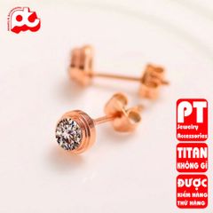Bông Tai Nữ Titan Cao Cấp - Phụ Kiện Thời Trang Sang Trọng, Chống Gỉ, An Toàn Cho Da - Nhiều Màu Sắc Bạc, Vàng Tươi, Vàng Hồng