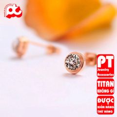 Bông Tai Nữ Titan Cao Cấp - Phụ Kiện Thời Trang Sang Trọng, Chống Gỉ, An Toàn Cho Da - Nhiều Màu Sắc Bạc, Vàng Tươi, Vàng Hồng