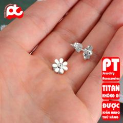 Bông Tai Nữ Titan Cao Cấp - Phụ Kiện Thời Trang Sang Trọng, Chống Gỉ, An Toàn Cho Da - Hàng Chính Hãng