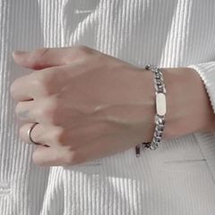 Lắc Tay Khắc Tên Theo Yêu Cầu - Vòng Tay Đôi Unisex, Quà Tặng Tình Yêu Ngọt Ngào, Thép Titan Bền Đẹp, Tùy Chỉnh Cá Nhân