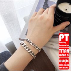 Lắc Tay Titan Cao Cấp Nam Nữ - Phong Cách Đẳng Cấp, Bền Bỉ, Không Gỉ, Phụ Kiện Thời Trang Nam Tính 9mm