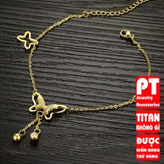 Lắc chân nữ hình bướm hỡ titan cao cấp thời trang PT Jewelry & Accessories 400385