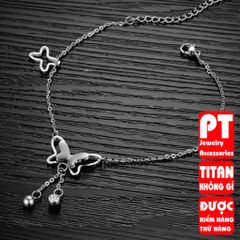Lắc chân nữ hình bướm hỡ titan cao cấp thời trang PT Jewelry & Accessories 400385