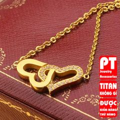 Dây chuyền titan 2 trái tim cao cấp thời trang trangsucpt 400389
