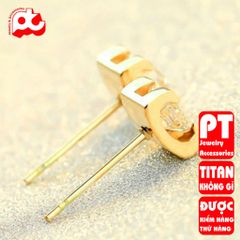 Bông tai nữ titan cao cấp thời trang trangsucpt không đen giá rẻ PTBTNT05 400403