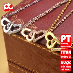 Dây chuyền nữ titan cao cấp thời trang trangsucpt không đen giá rẻ PTDCNT113 400404