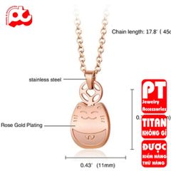 Dây chuyền nữ titan cao cấp thời trang PT Jewelry & Accessories không đen giá rẻ PTDCNT54 400406