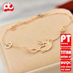 Lắc chân nữ titan cao cấp thời trang trangsucpt không đen giá rẻ PTLCNT57 400411