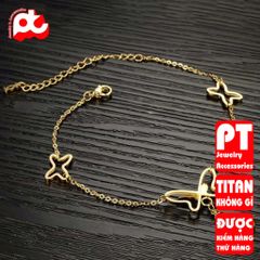 Lắc chân nữ titan cao cấp thời trang trangsucpt không đen giá rẻ PTLCNT40 400412