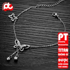 Lắc chân nữ titan cao cấp thời trang trangsucpt không đen giá rẻ PTLCNT40 400412