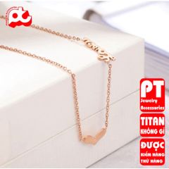 Lắc tay nữ titan cao cấp thời trang trangsucpt không đen giá rẻ PTLTNT28 400433