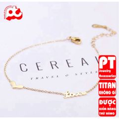 Lắc tay nữ titan cao cấp thời trang trangsucpt không đen giá rẻ PTLTNT28 400433