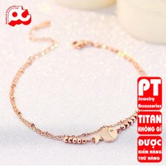 Lắc chân nữ titan cao cấp thời trang trangsucpt không đen giá rẻ PTLCNT56 400445